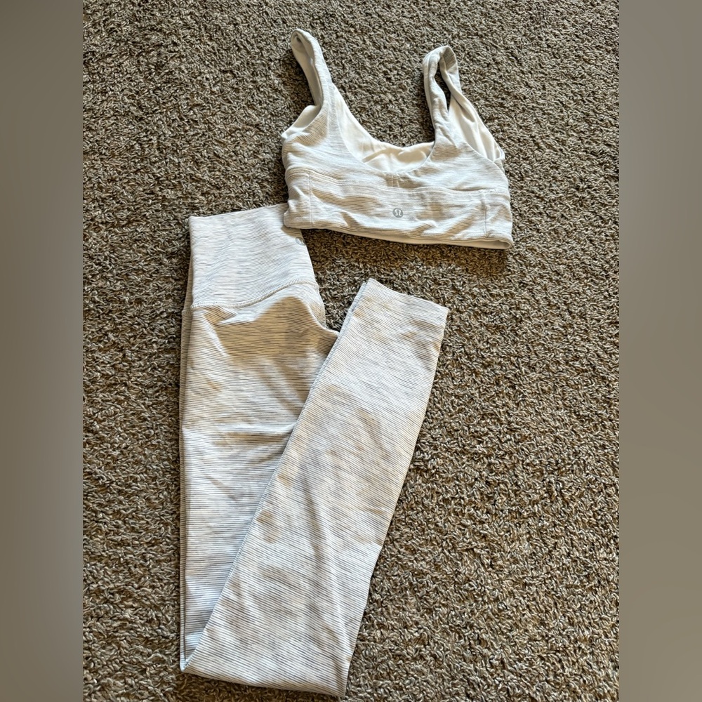 lululemon athletica Gray Leggings and Top Set